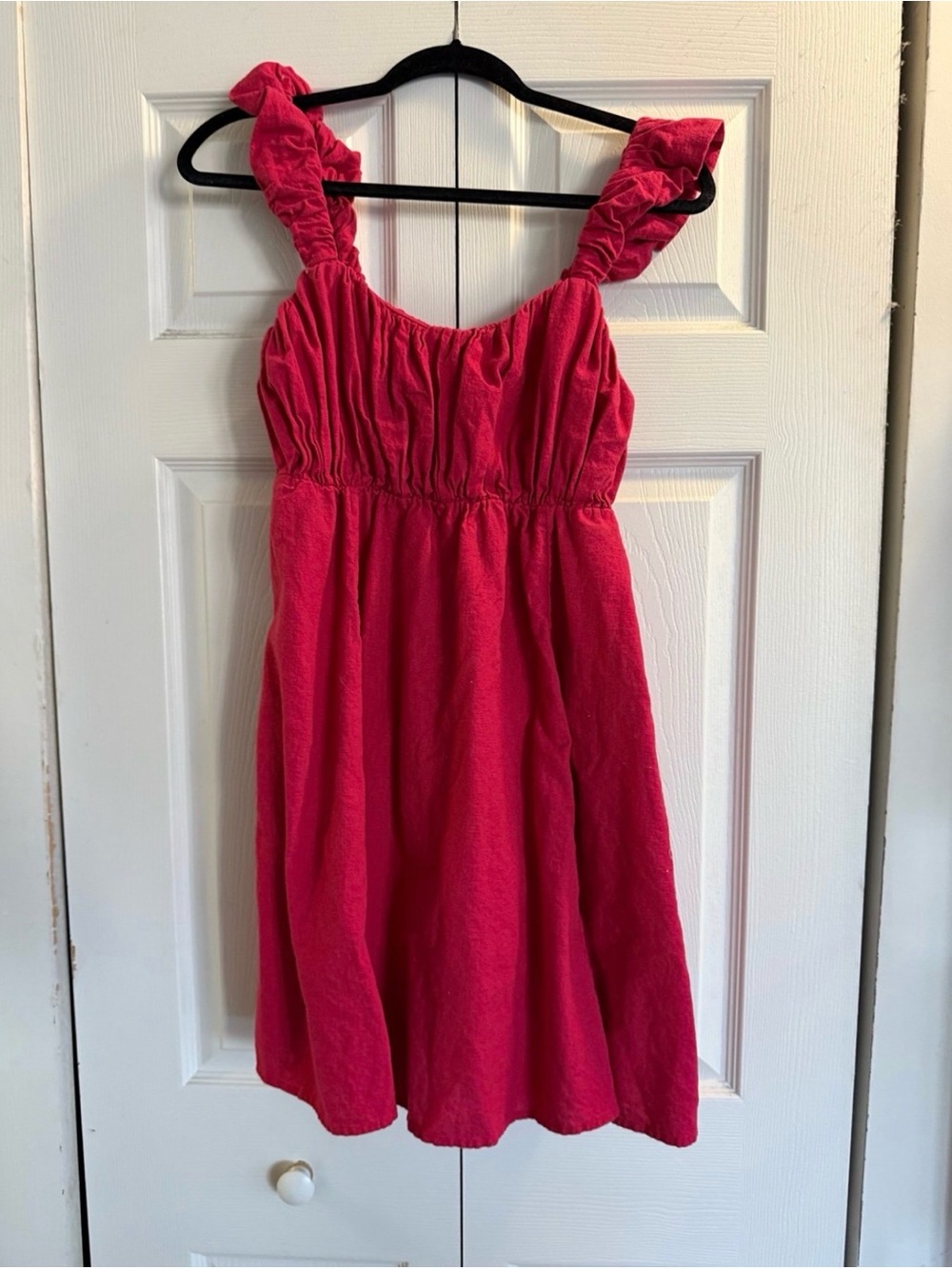 Abercrombie Red Ruffle Strap Sundress